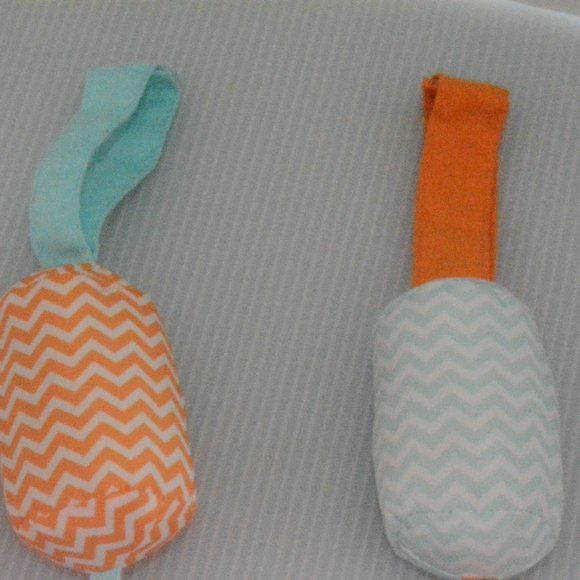 Carters Chime Plush Giraffe Elephant Rattle Toys - Picture 3 of 6